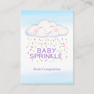 Baby sprinkle book competition cloud sprinkles enclosure card