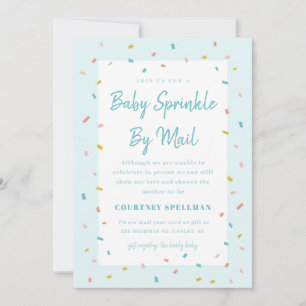 Baby Sprinkle by mail invitation