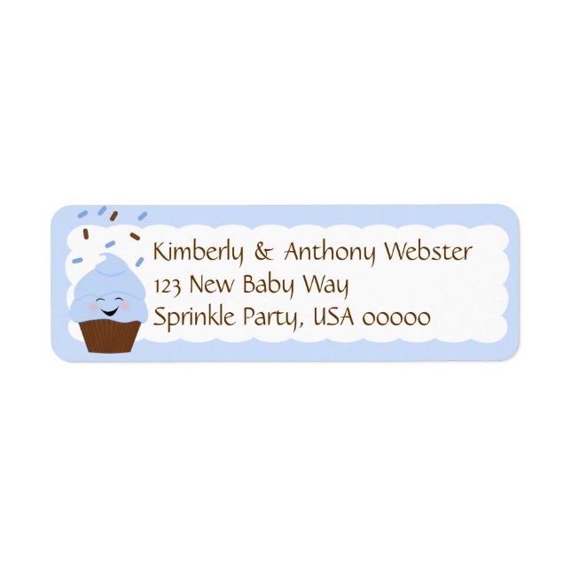 Baby Sprinkle Correspondante Bleu Adresse de retou (Devant)