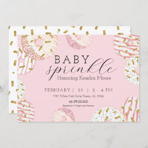 Baby Sprinkle Doughnut Invitation 