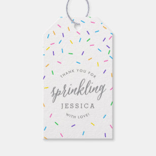 Baby Sprinkle Favour Tag Thank You for Sprinkling