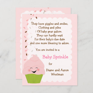 Baby Sprinkle In Pinks Invitation