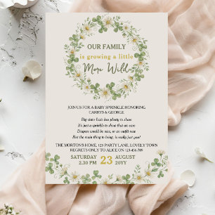 Baby Sprinkle Little More Wild Floral Wildflower Invitation