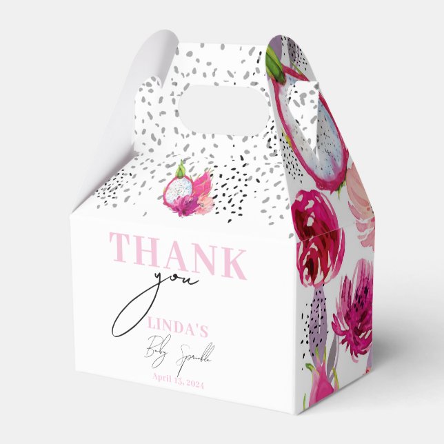 Baby Sprinkle Pitaya Custom Favor Box (Front Side)