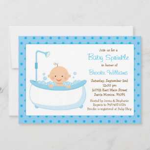 Baby Sprinkle Shower Invitation for Boy
