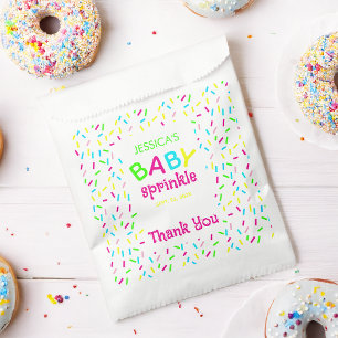 Baby Sprinkle Shower Thank You Rainbow Sprinkles  Favour Bag