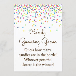 Baby Sprinkled Baby Shower Game Sign Size 5x7" Invitation