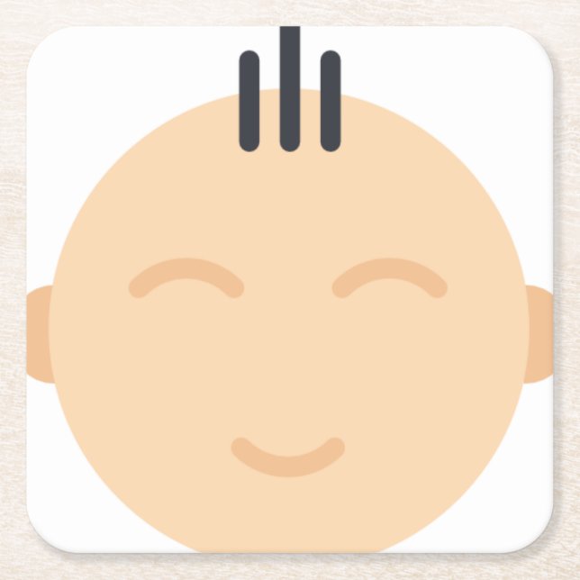 baby square paper coaster (Front)