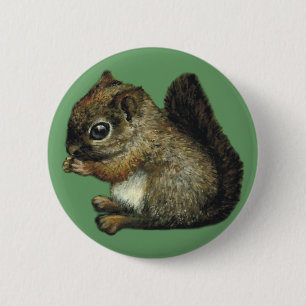 baby-squirrel badge 2 inch round button