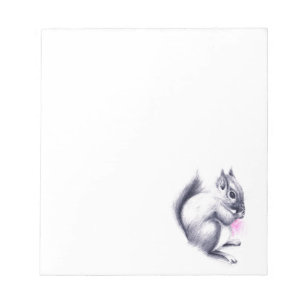 baby squirrel notepad