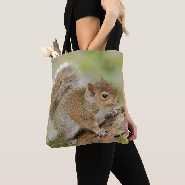 Baby Squirrel Tote Bag (Close Up)