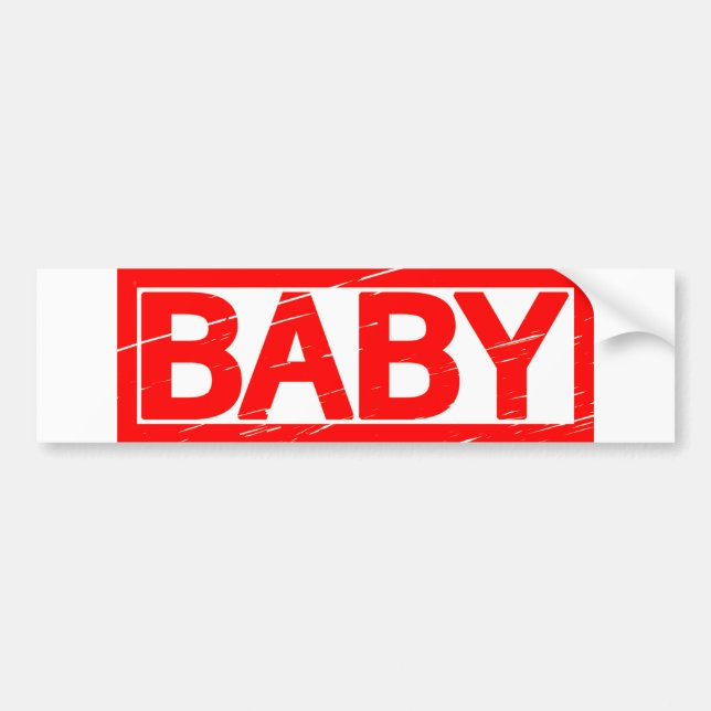 Baby Stamp Bumper Sticker (Front)