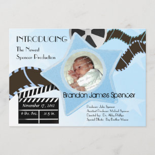 Baby Star is Born Blue Announcement