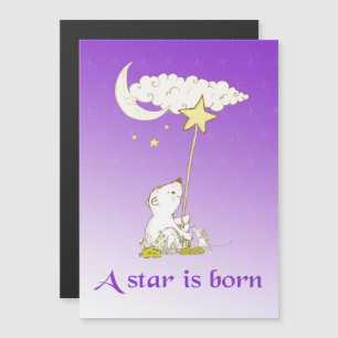 Baby star is born! magnetic invitation