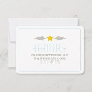 BABY STAR REGISTRY CARD-BABY SHOWER RSVP CARD
