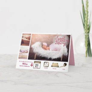 BABY STATS ICONS + PHOTOS Announcement Xmas Girl