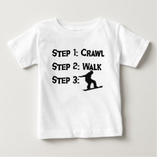 Baby Steps Snowboarding t-shirt