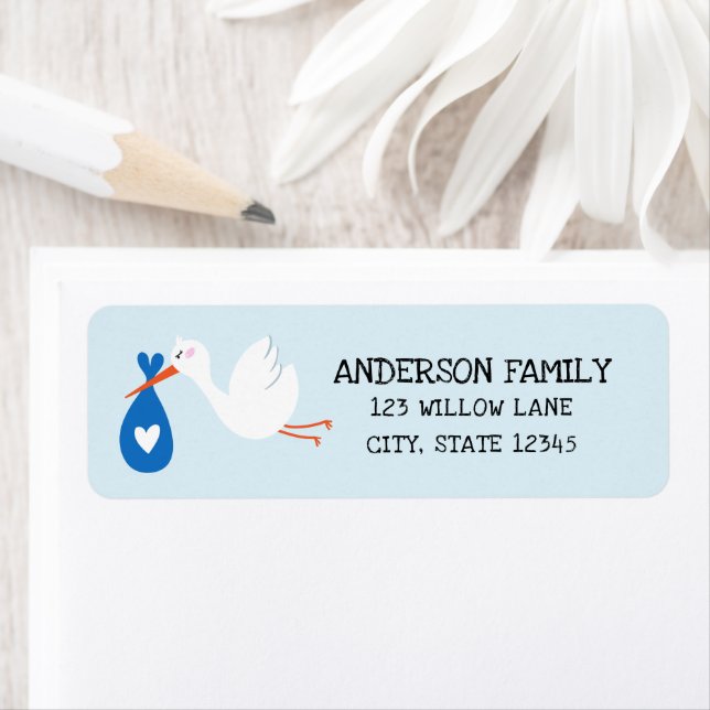 Baby Stork Adresse de retour (En situation)