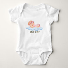 Baby Story baby sleep clouds Baby girl body suits