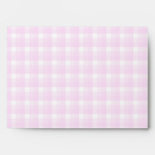 Baby Stroller. Light Pink on Pink Gingham. Envelopes