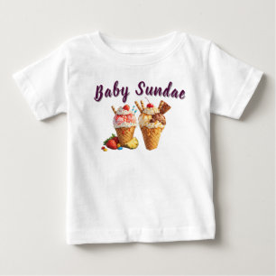 Baby Sundae Personalized Ice Cream T-Shirt Cute