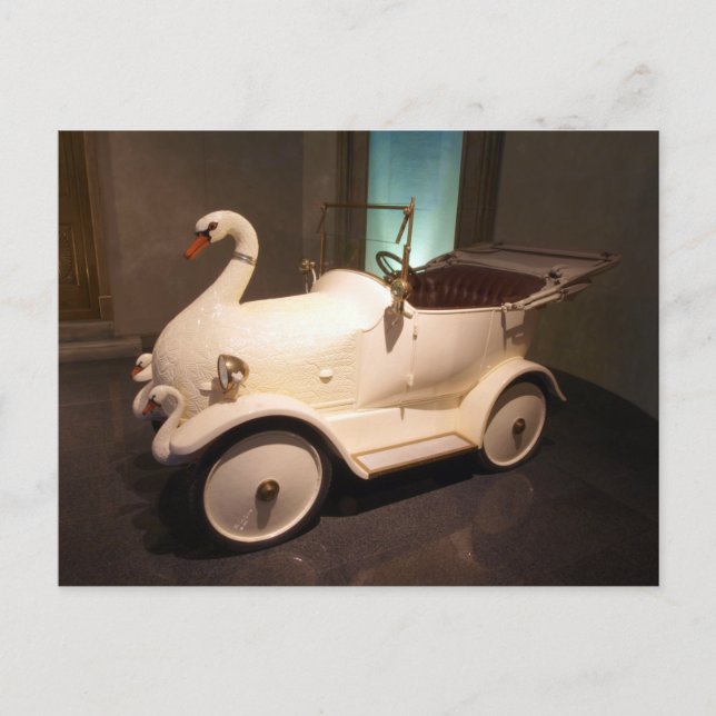 baby swan car postcard (Front)
