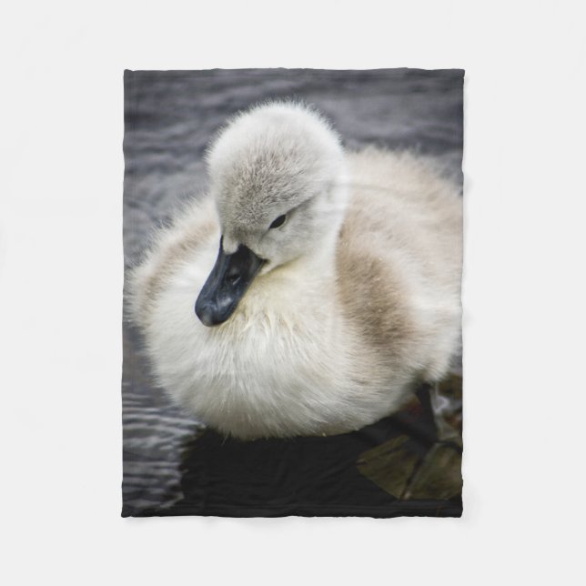 Baby Swan | Cygnet Fleece Blanket (Front)