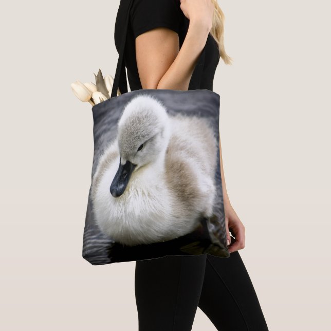 Baby Swan | Cygnet Tote Bag (Close Up)