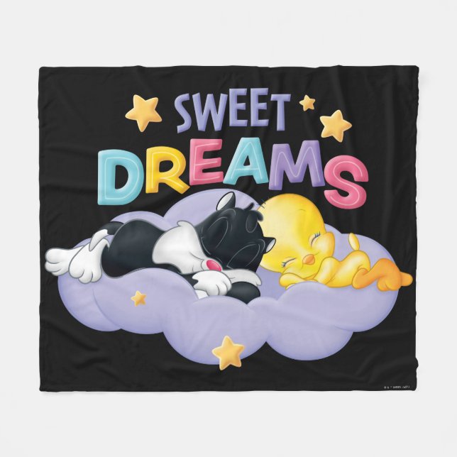 Baby SYLVESTER™ and TWEETY™ | Sweet Dreams Fleece Blanket (Front (Horizontal))