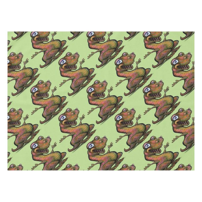 Baby T-Rex Tablecloth (Front (Horizontal))