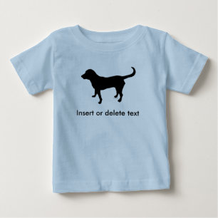 Baby t-shirt black lab silhouette