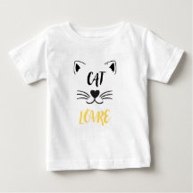 Baby t-shirt cat lover