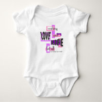 Baby t-shirt or one-piece.