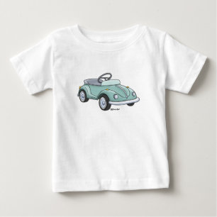 Baby t-shirt with a beetle staircase car