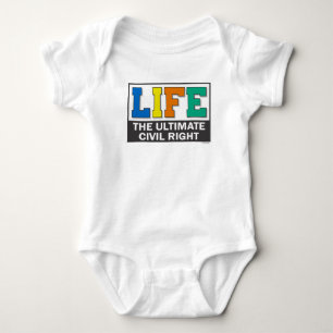 Baby t-shirt with a pro-life message. bodysuit