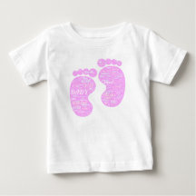 Baby T-shirt with a Word Cloud