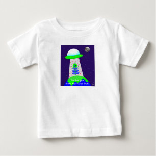 Baby T- shirt with alien and moon by Jo Images