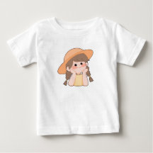 Baby t shirt with cute girl