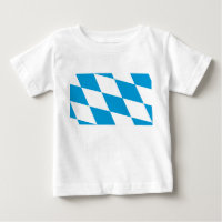 Baby T-Shirt with Flag of Bavaria, Germany