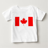 Baby T-Shirt with Flag of Canada
