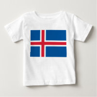 Baby T-Shirt with Flag of Iceland