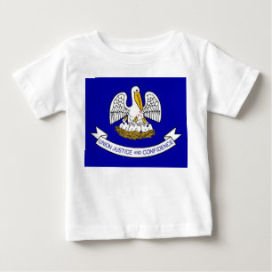 Baby T shirt with Flag of Louisiana