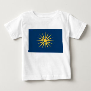 Baby T-Shirt with Flag of Macedonia, Greece