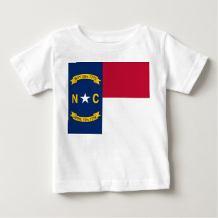 Baby T Shirt with Flag of North Carolina