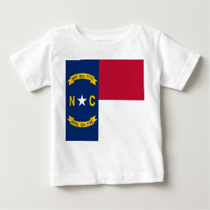 Baby T Shirt with Flag of North Carolina