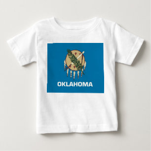 Baby T Shirt with Flag of Oklahoma