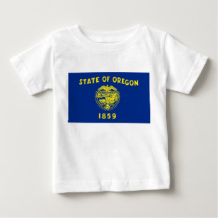 Baby T shirt with Flag of Oregon