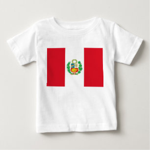 Baby T-Shirt with Flag of Peru