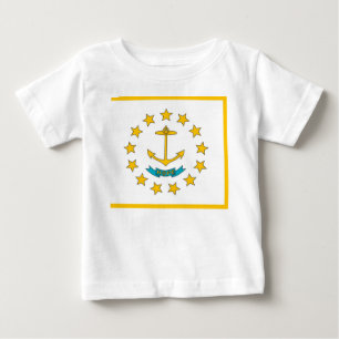 Baby T Shirt with Flag of Rhode Island