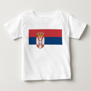 Baby T-Shirt with Flag of Serbia